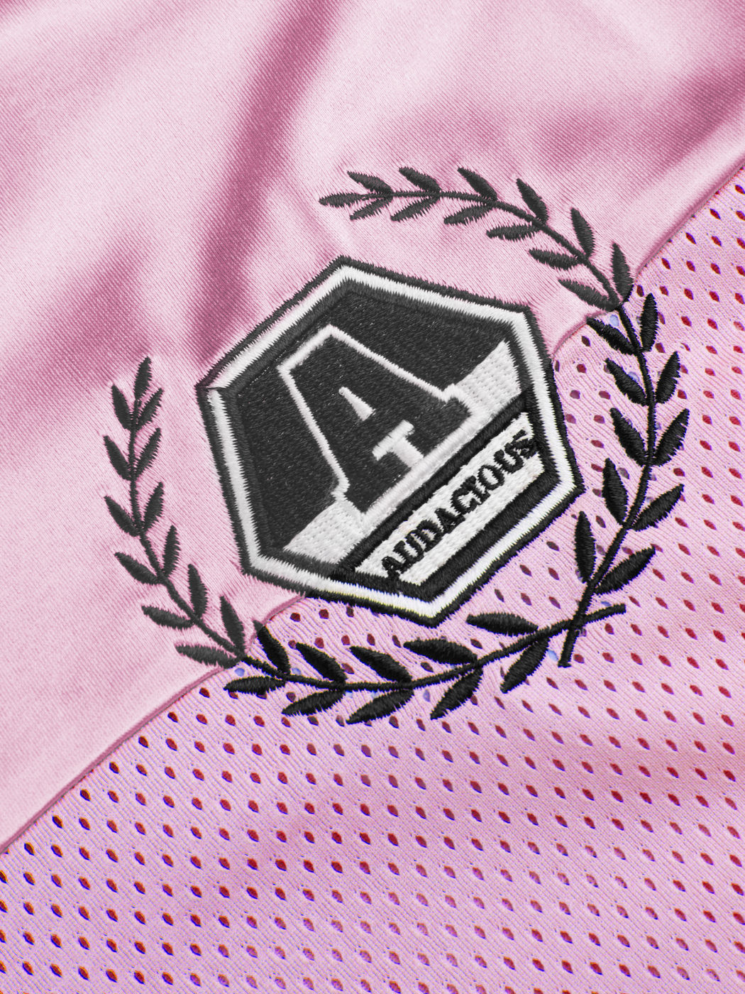 Pink Satin Graphic Oversized Tee