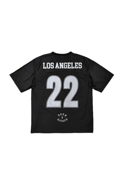 Black Mesh V-neck Print T-shirt
