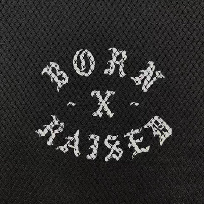 Black Mesh V-neck Print T-shirt