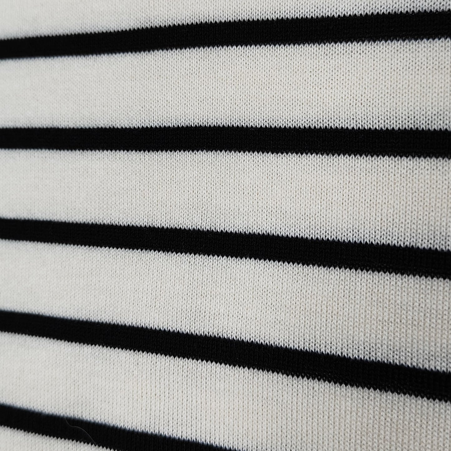 Beige Striped Knit T-Shirt