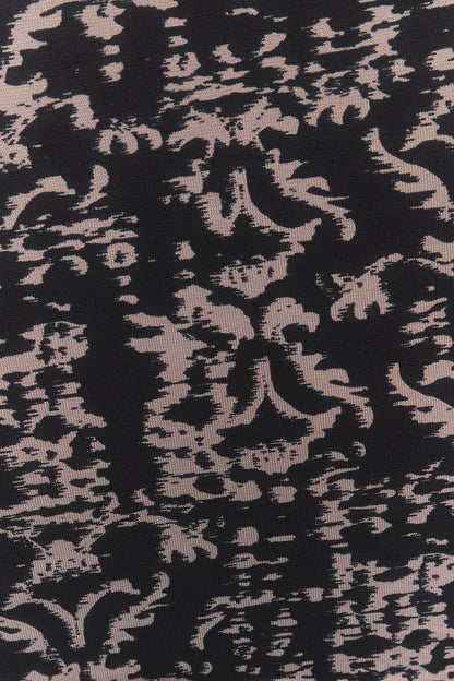 Black and Beige Print T-shirt