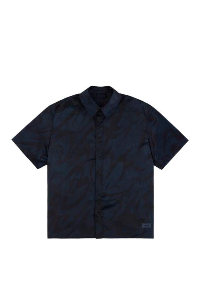 Dark Blue Chilling Satin Shirt