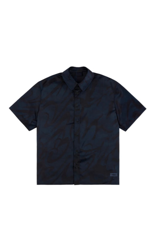 Dark Blue Chilling Satin Shirt