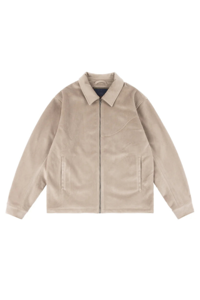 Taupe Cord Zip Jacket