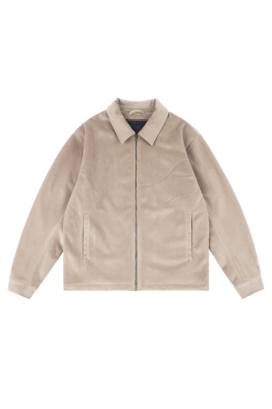 Taupe Cord Zip Jacket