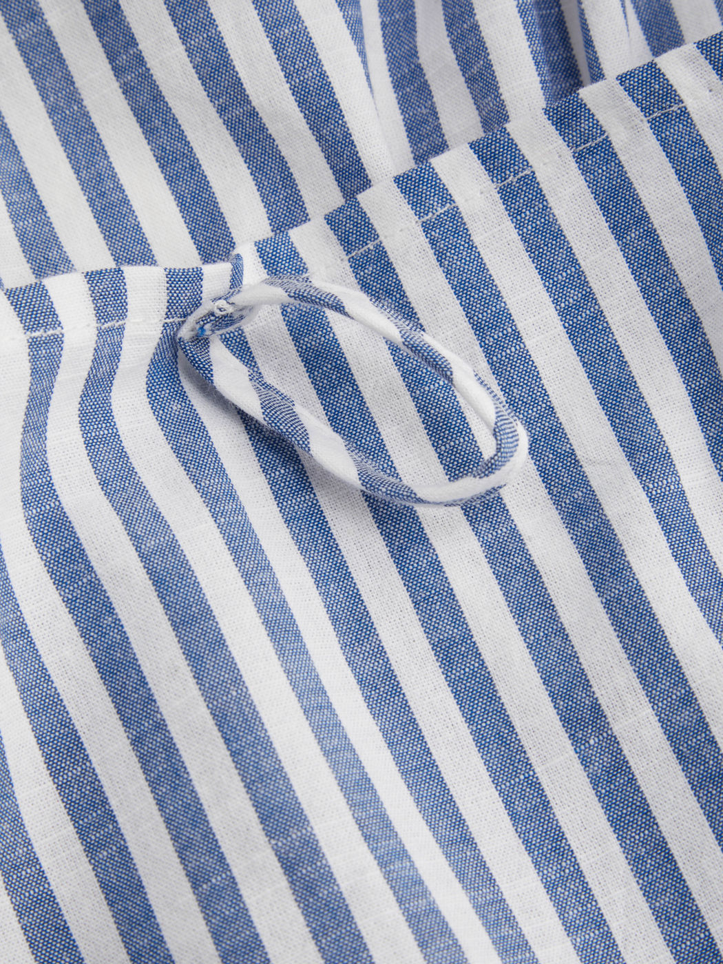 White and Blue Striped Shirt Dress