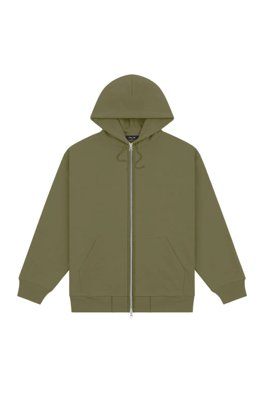 Olive Zip Hoodie