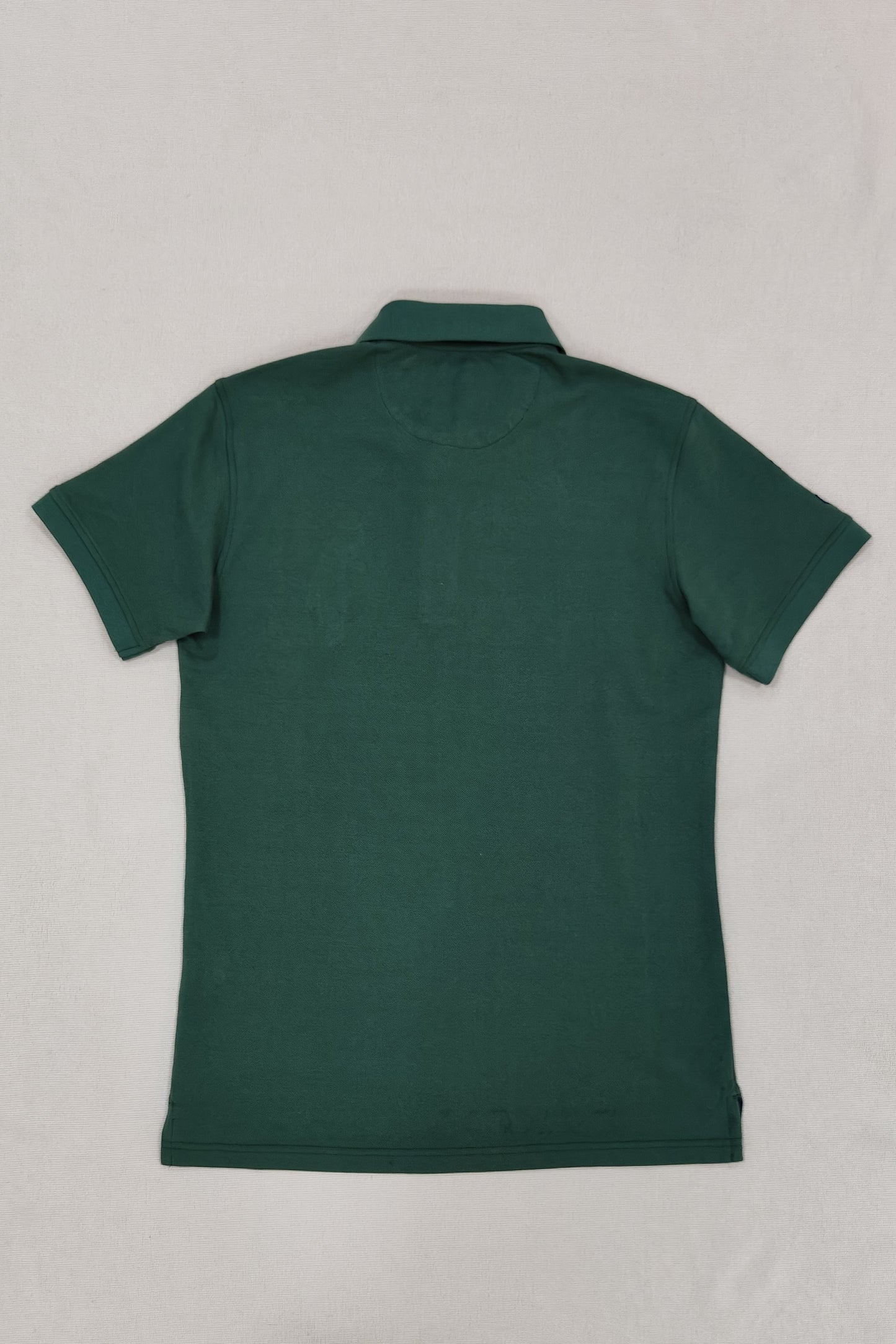 Dark Green Embroidery Solid Polo Shirt