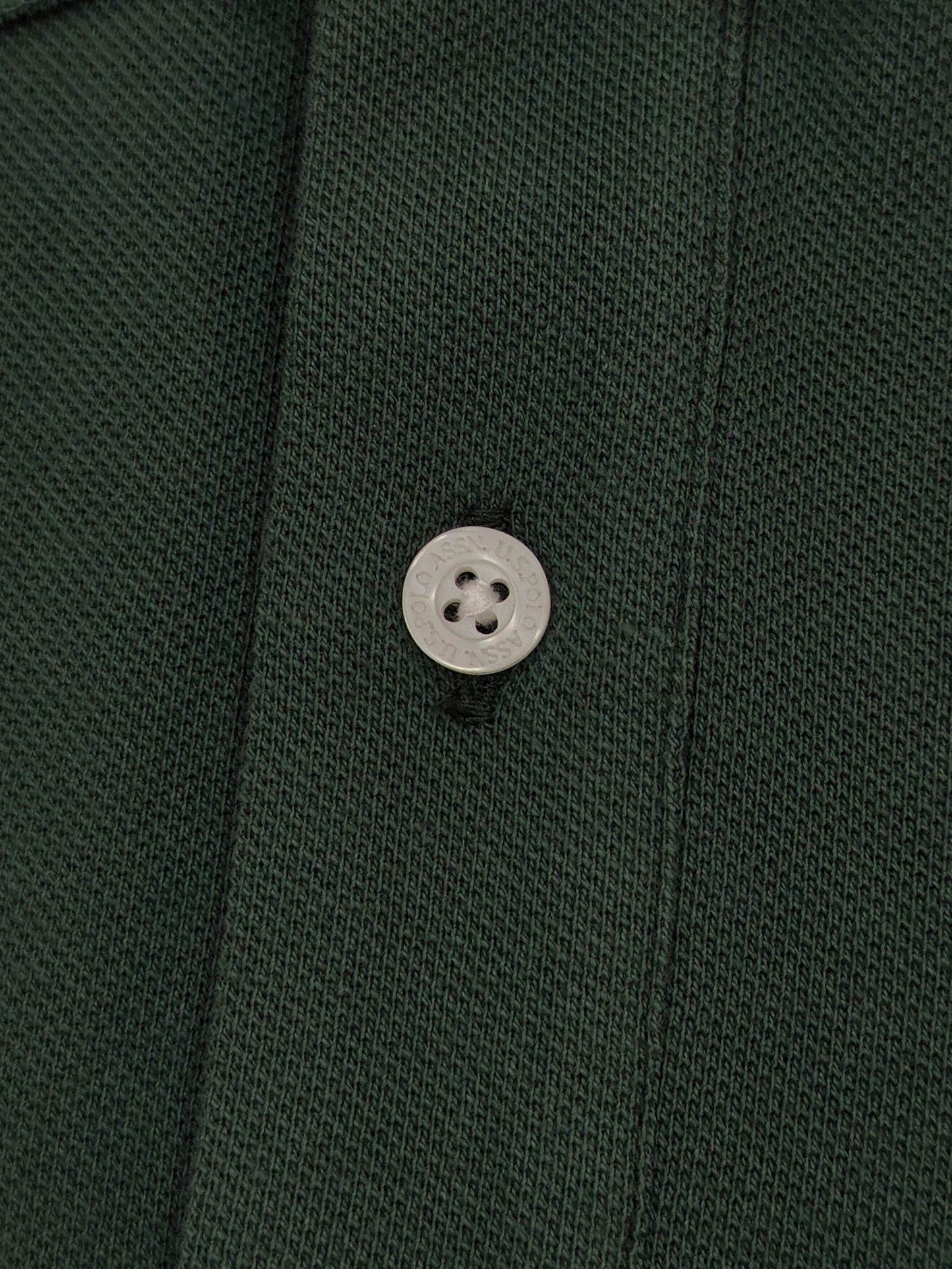 Dark Green Embroidery Solid Polo Shirt