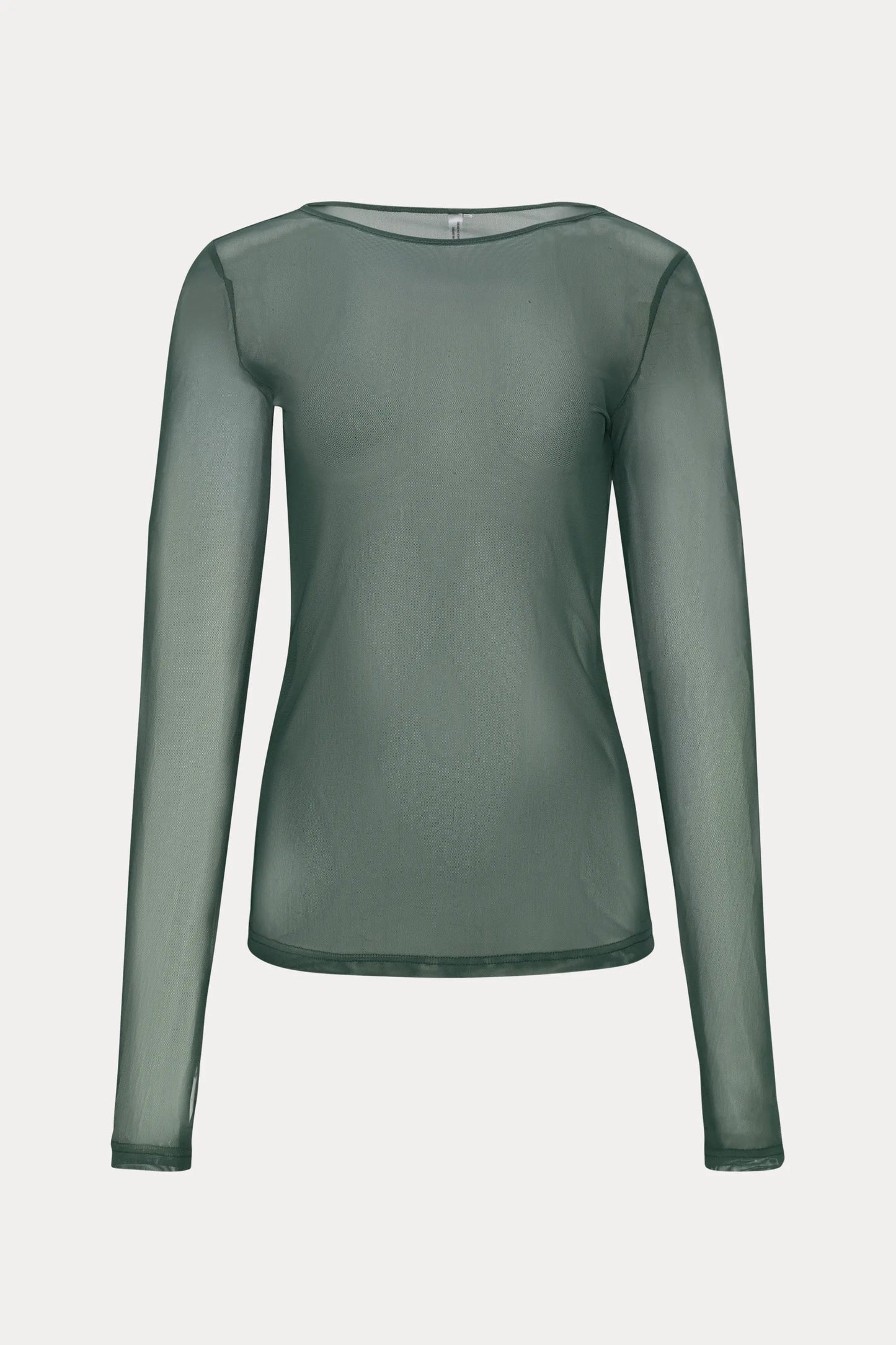 Green Transparent Mesh Top