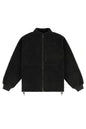 Black Polar Fleece Sherpa Zip Jacket