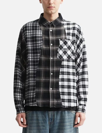 Black and White Triple Plaid Shirt