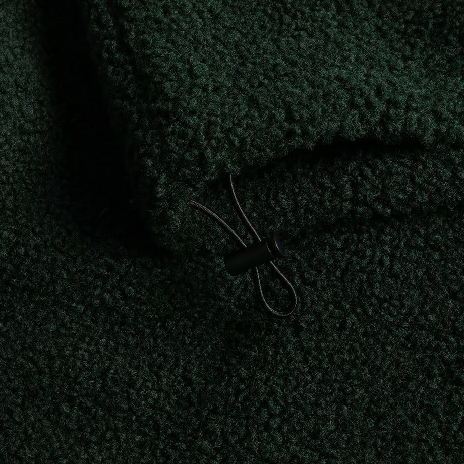 Green Polar Fleece Sherpa Zip Jacket