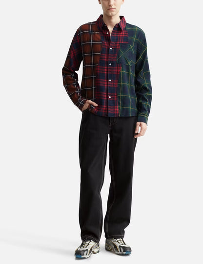 Multicolor Triple Plaid Shirt