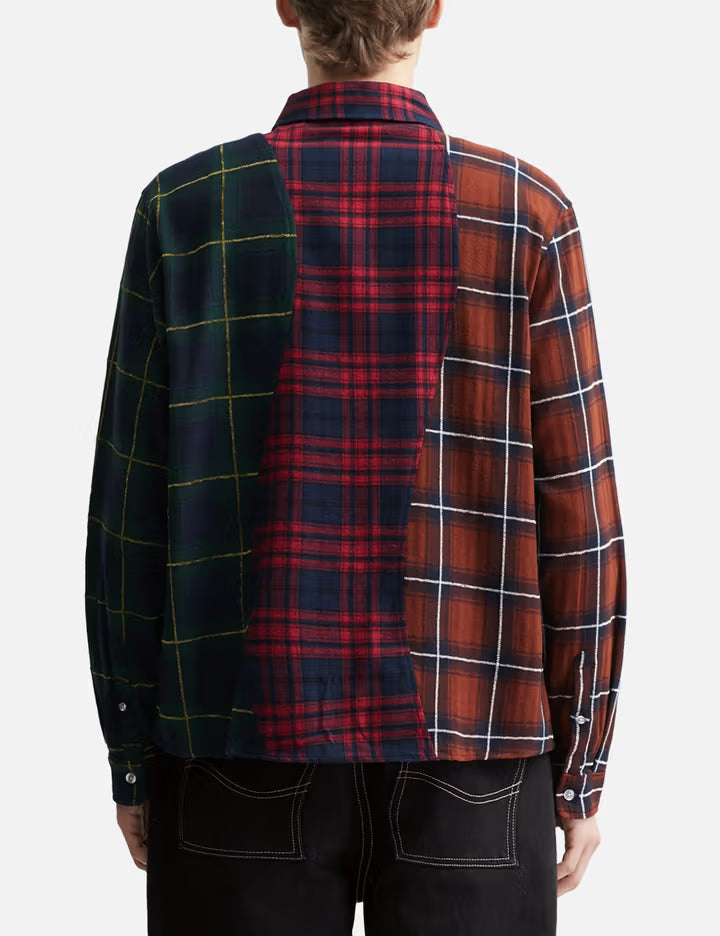 Multicolor Triple Plaid Shirt