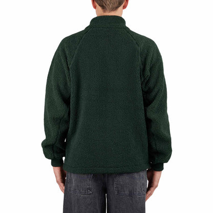 Green Polar Fleece Sherpa Zip Jacket