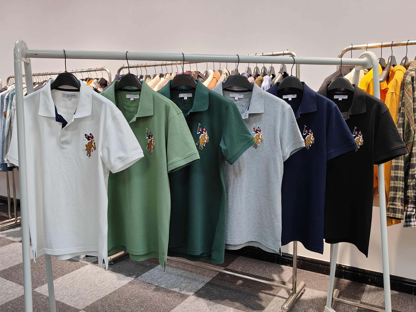 Black Embroidery Solid Polo Shirt