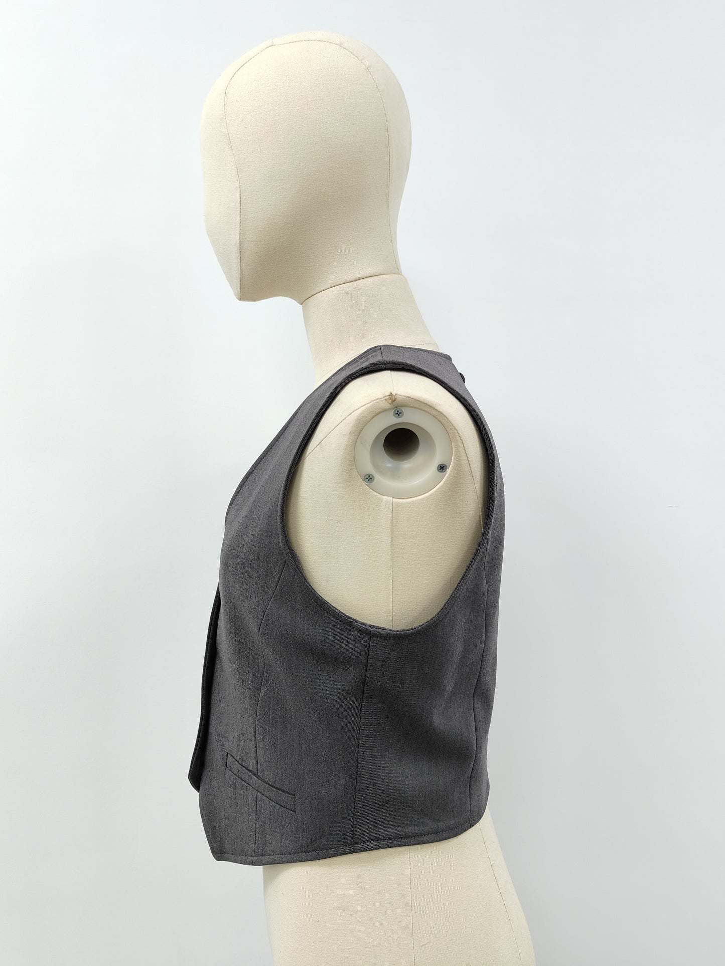 Grey Sleeveless Vest