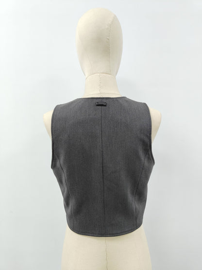 Grey Sleeveless Vest