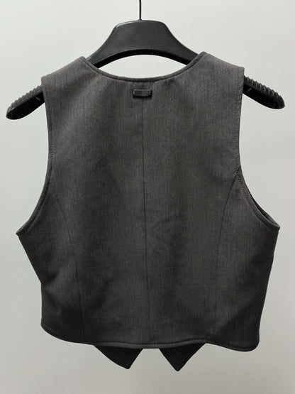 Grey Sleeveless Vest