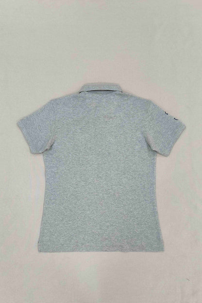 Grey Embroidery Solid Polo Shirt