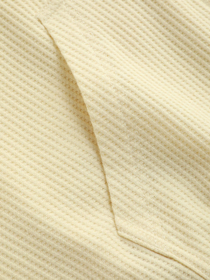Beige Hooded Solid Zipper Long Sleeve Top