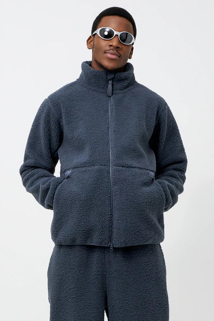 Blue Sherpa Fleece Jacket