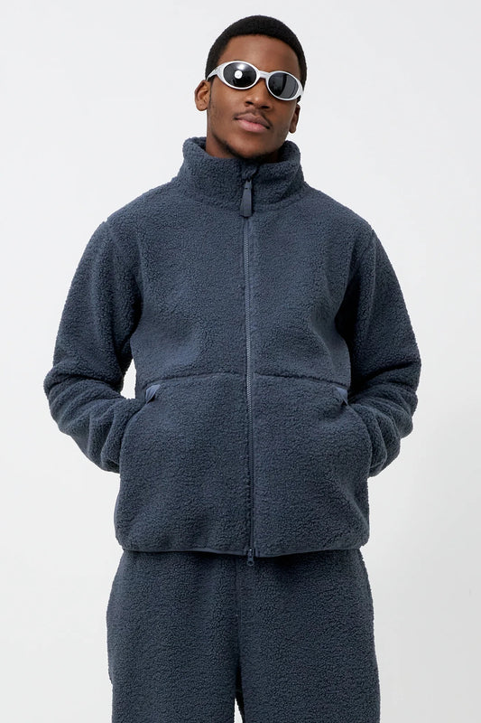 Blue Sherpa Fleece Jacket