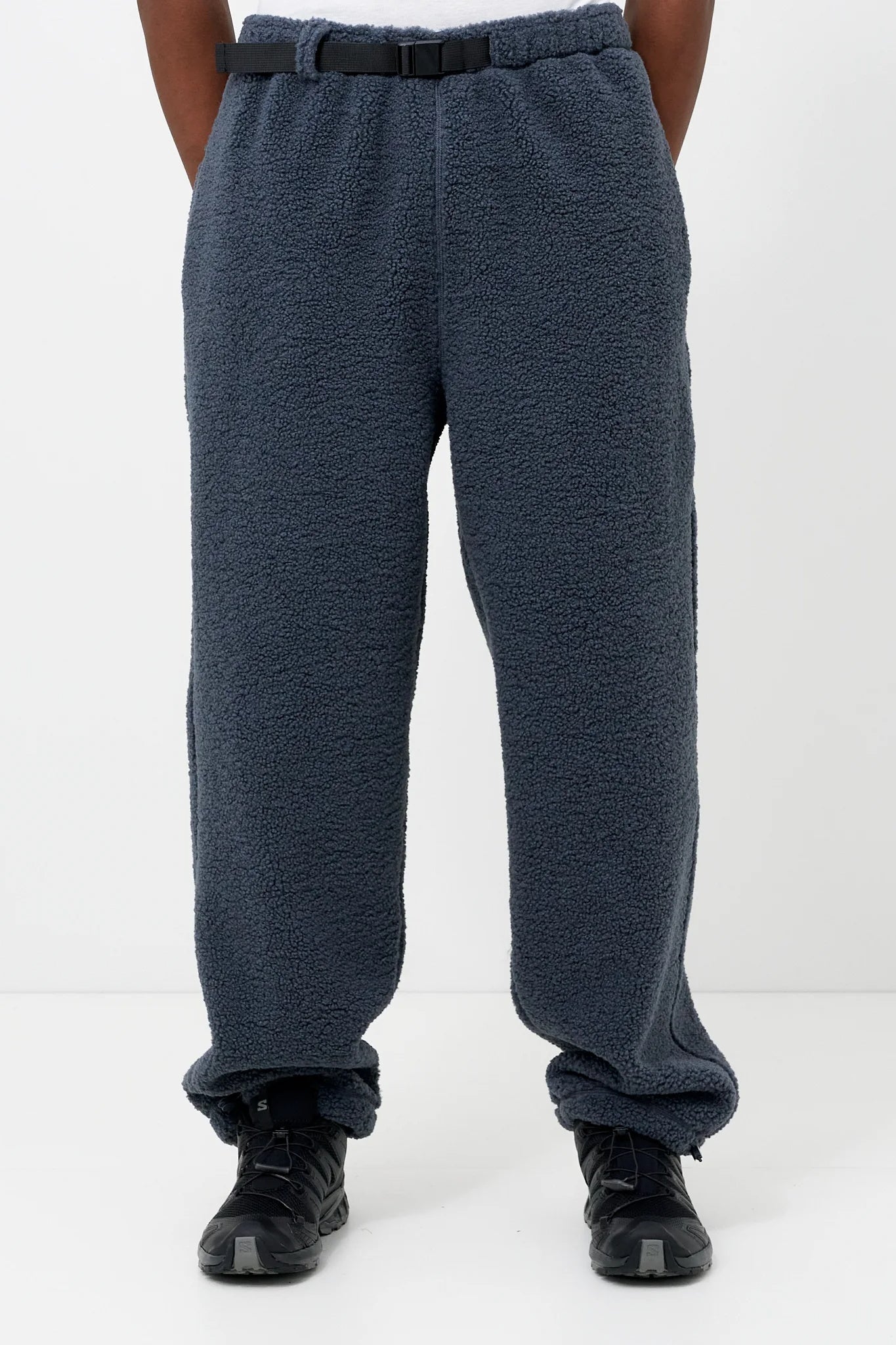 Blue Sherpa Fleece Jogger Pants