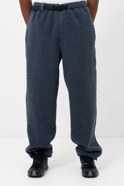 Blue Sherpa Fleece Jogger Pants