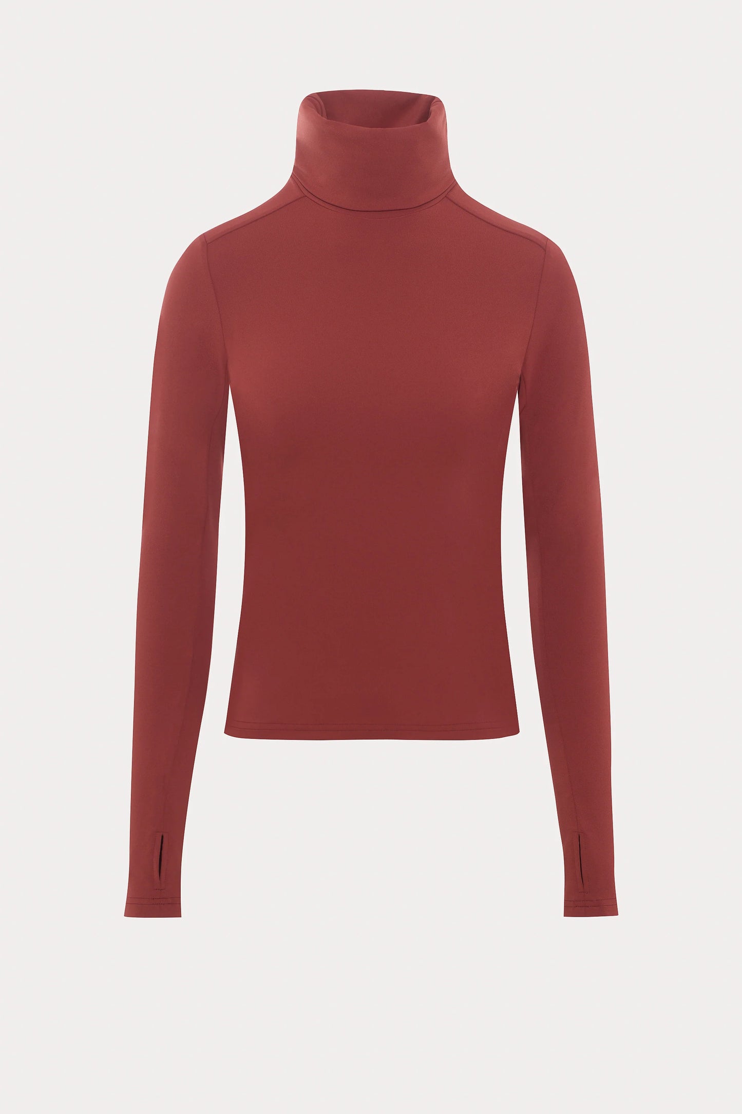 Reddish Brown Turtleneck Sweater Top