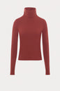 Reddish Brown Turtleneck Sweater Top