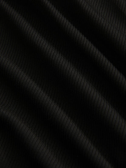 Black V Neck Short Sleeve Top