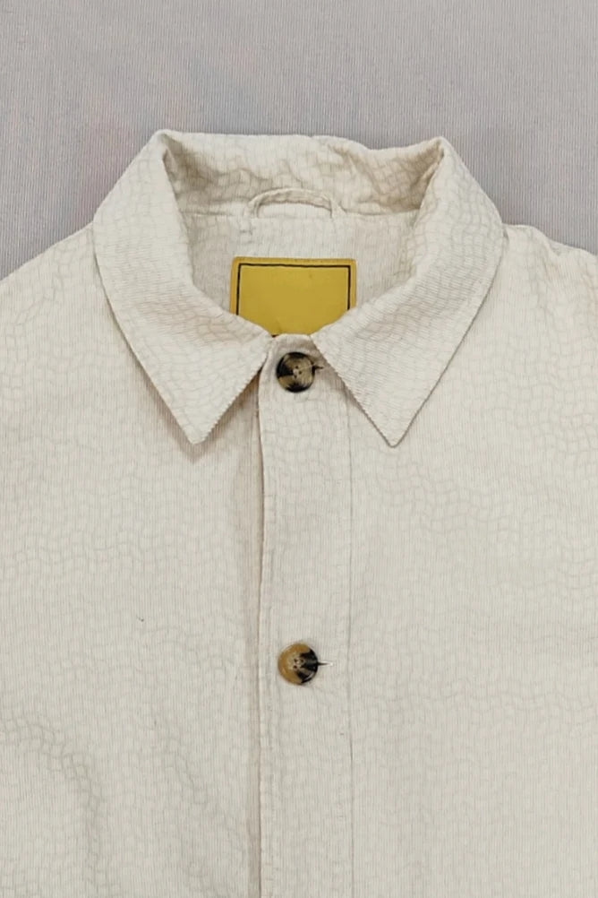 Khaki Patterned Corduroy Embroidery Jacket