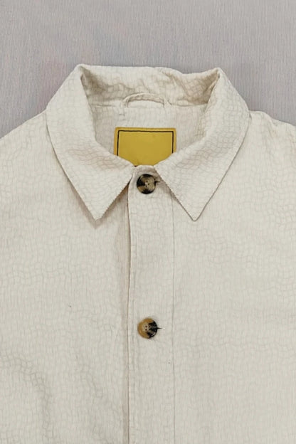 Khaki Patterned Corduroy Embroidery Jacket