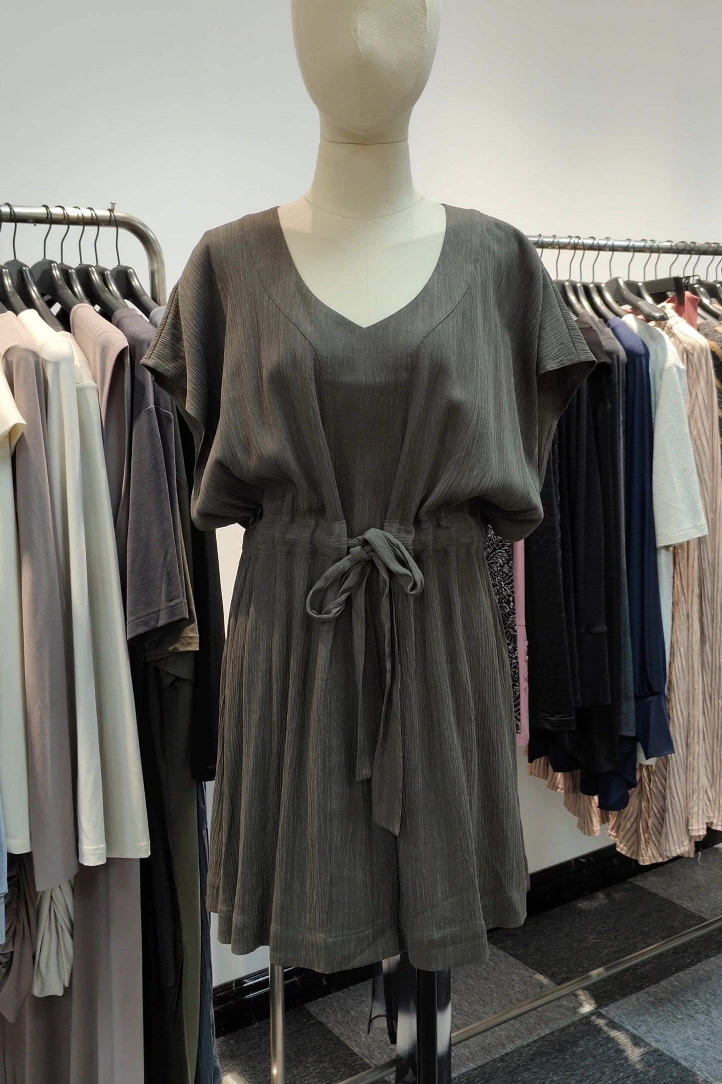 Khaki Kaftan Style Dress