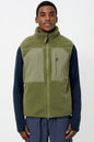 Green Sherpa Fleece Gilet Vest
