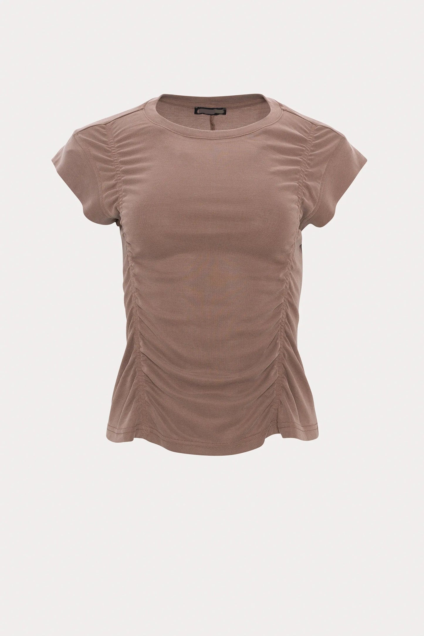 Pleated Brown T-shirt