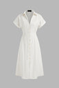 White Button Shirt Dress