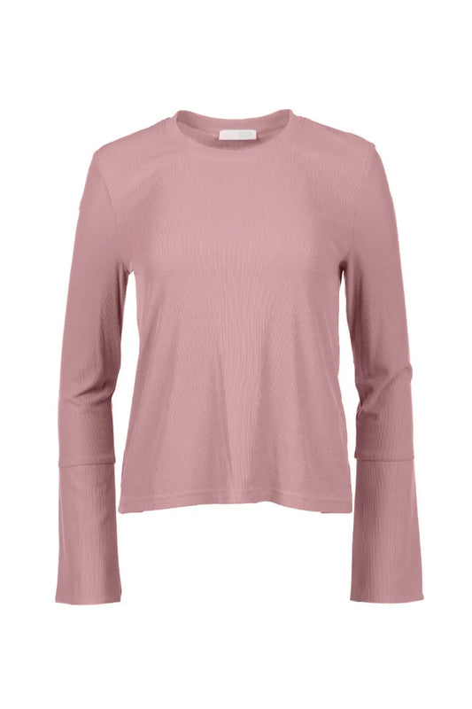 Pink Long Sleeve Fitted Top