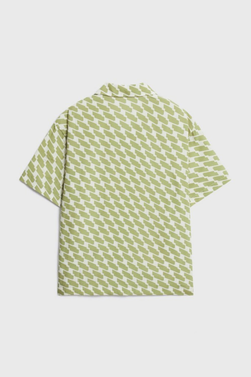 Kids' Green Print Lyocell Short Sleeves Shirt