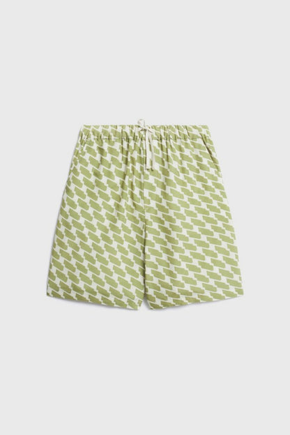 Kids' Green Print Lyocell Shorts