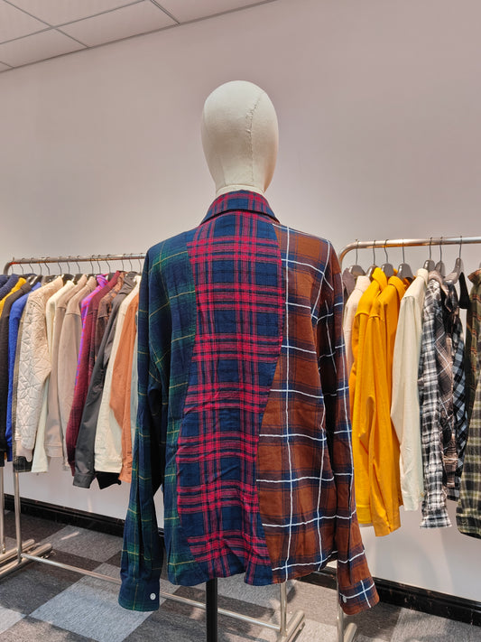 Multicolor Triple Plaid Shirt