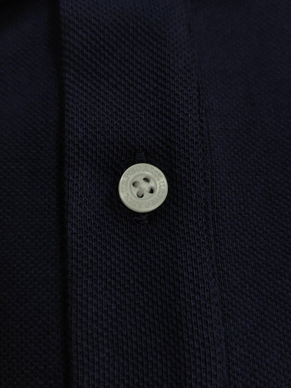 Navy Embroidery Solid Polo Shirt