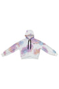 White Tie Dye Hooded Top