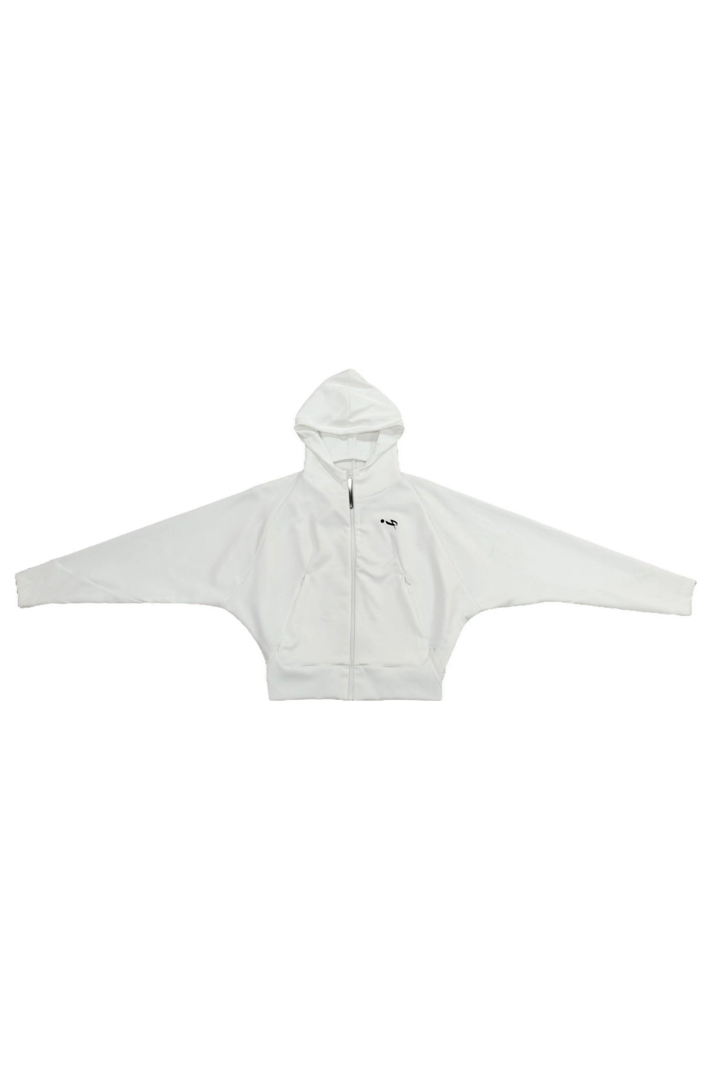 White Dolman Sleeves Hoodie