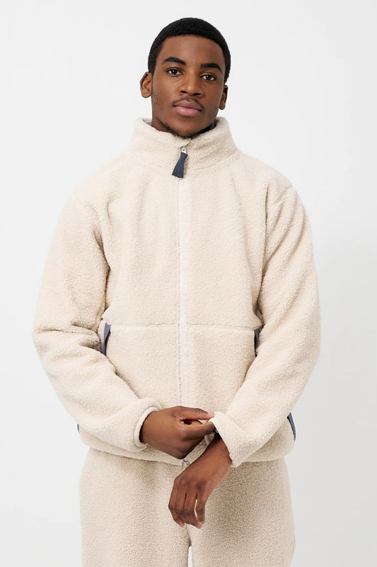 Cream Sherpa Fleece Jacket