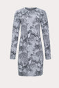 Gray Paisley Print Dress