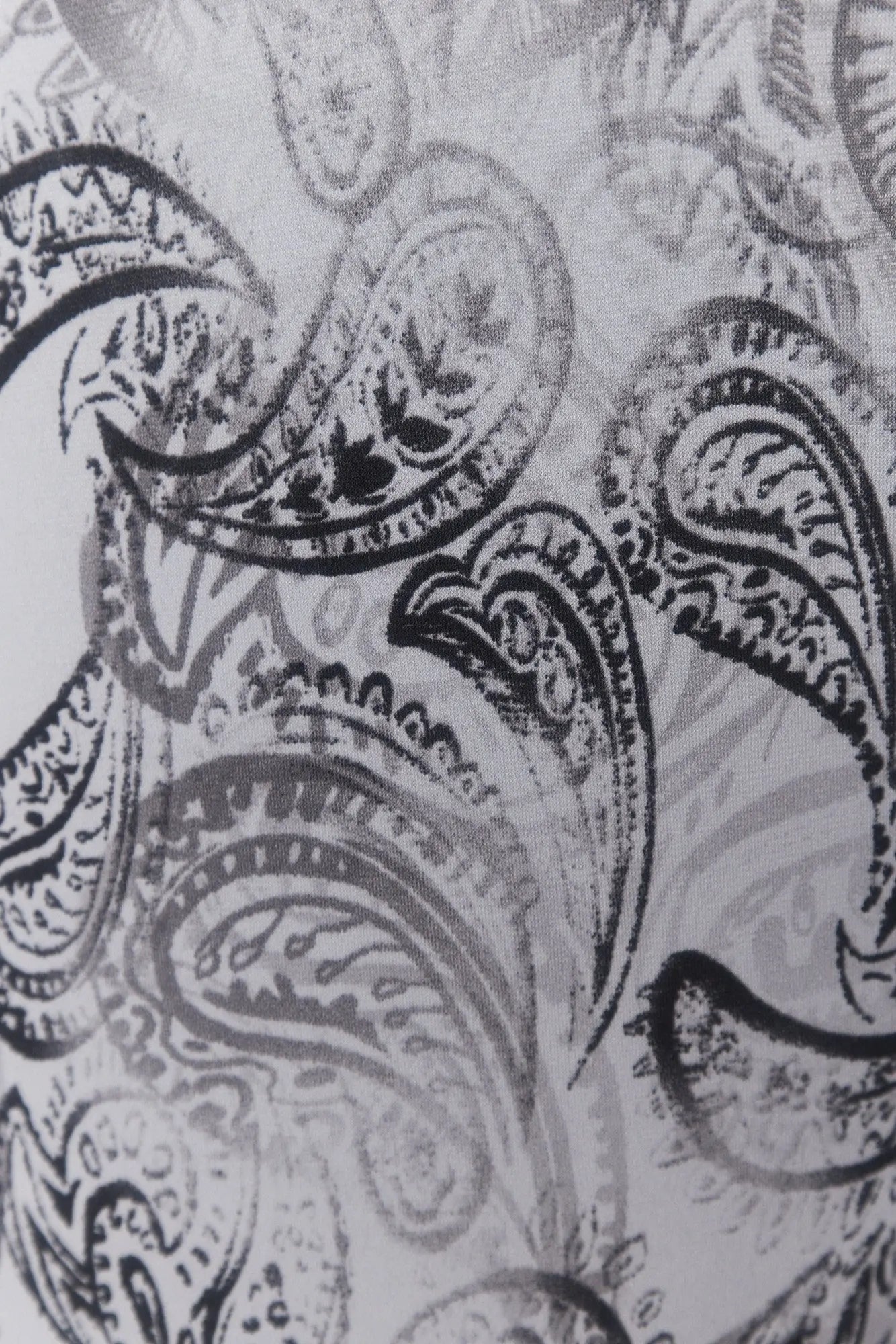 Gray Paisley Print Dress
