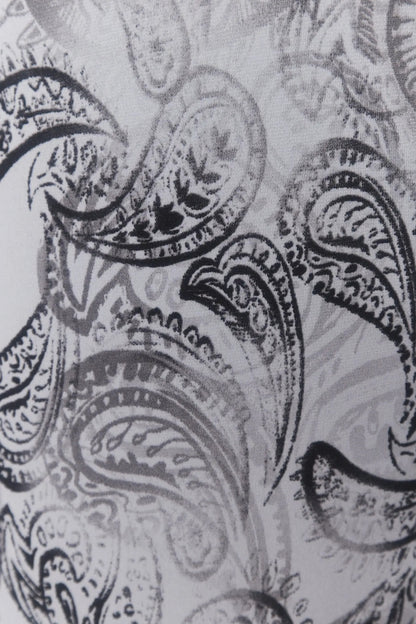 Gray Paisley Print Dress